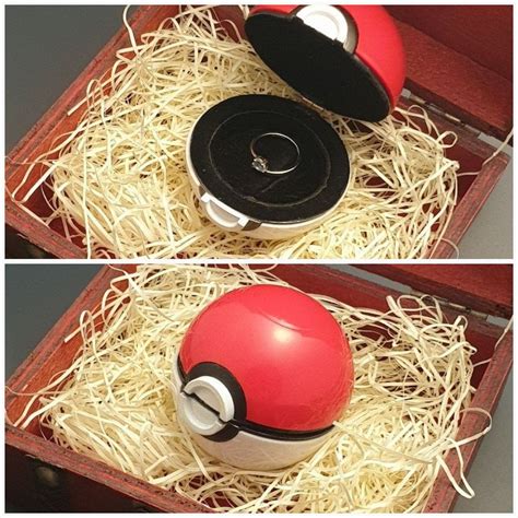 metal pokeball box|pokeball ring box.